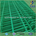 Curvy welded plastic coated light green wire mesh fencing
